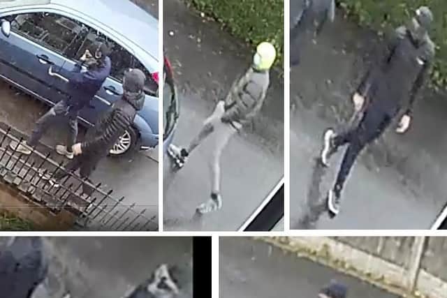 A group of around five to six men grabbed the victim from behind before striking him with a rake. (Credit: Lancashire Police)