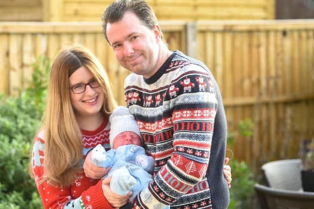 Crystal King and Tim Holloway welcomed home baby Theo in November after a long and gruelling IVF journey. Daniel Martino for JPI Media