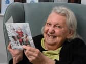 A resident of Brookside, Betty Snape with her Christmas card