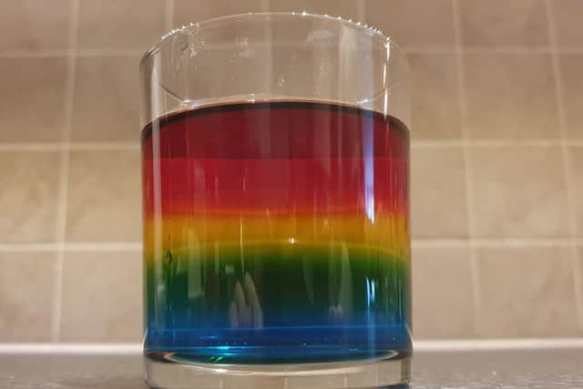 Rainbow in a glass