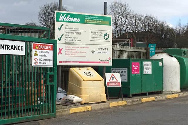 Longridge waste recycling centre is one of several across the county which will see its opening housr extended over Christmas and new year