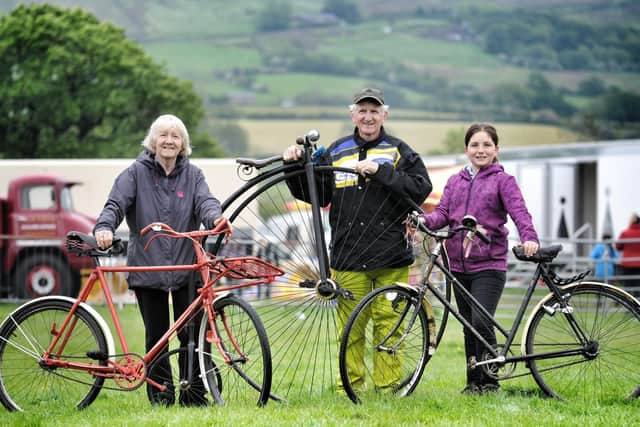 Richard at Chipping Fair with his wife Stephanie and their grandaughter Kitty Brennand