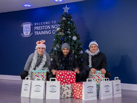 PNE have donated Christmas goodie bags to the children's ward at Royal Preston Hospital. Pic credit: Ian Robinson / Preston North End