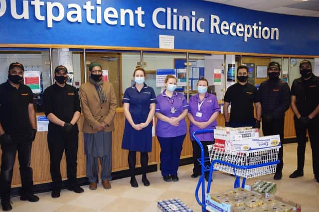 NHS staff at Royal Preston Hospital along with Nawaab restaurant employees