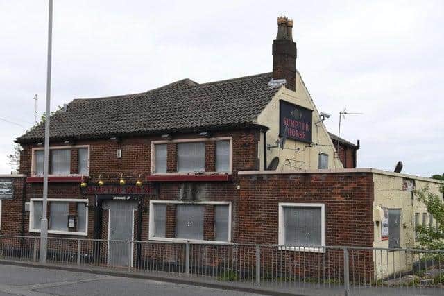The boarded-up Sumpter Horse pub on Leyland Road, which closed in 2017