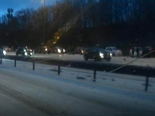 Eye witnesses have reported two separate collisions involving multiple vehicles on the M6 northbound between Bamber Bridge and Preston