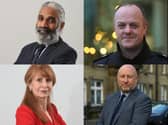 Clockwise from top left:  Dr. Sakthi Karunanithi, Director of Public Health, Lancashire County Council;  Deputy Chief Constable Terry Woods, Lancashire Constabulary;  Gary Hall, Chief Executive, Chorley Council;  Angie Ridgwell, Chief Executive, Lancashire County Council