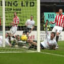 Richard Cresswell slides in to give Preston North End the lead against Sunderland at Deepdale on New Year's Day 2005