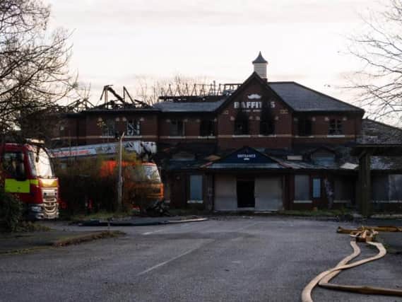 What was left of Baffito's after a fire at the start of December.