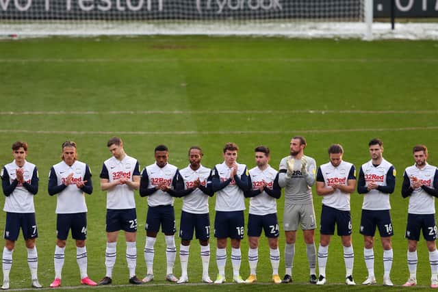 A round of applause in memory of ex-PNE player and manager Tommy Docherty