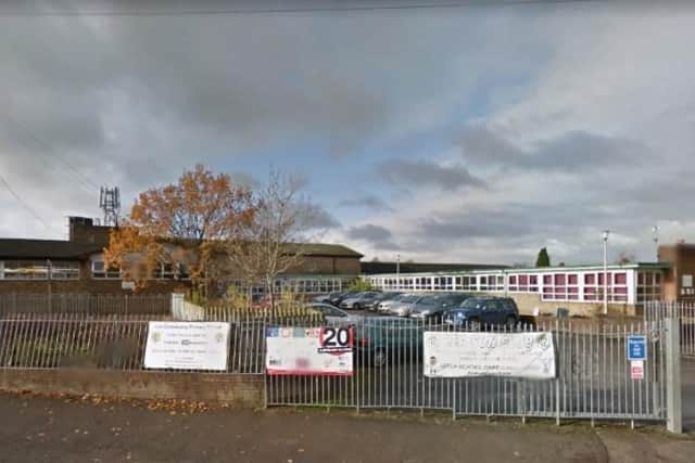 Lea Community Primary School in Preston, one of more than 20 which stayed shut yesterday.