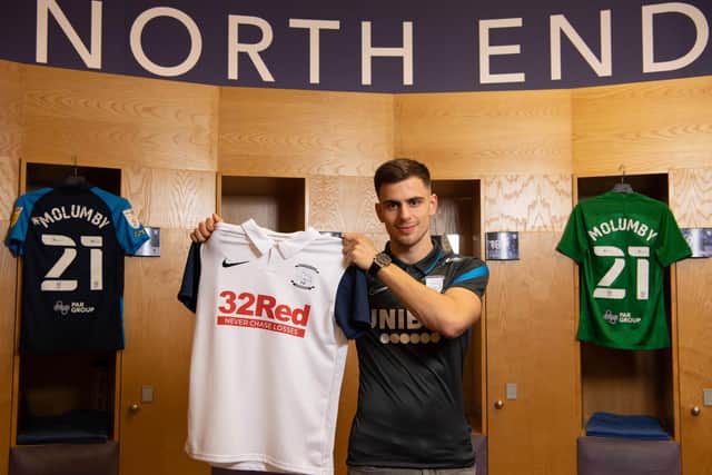 Jayson Molumby after signing for Preston North End on loan