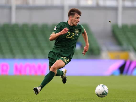 Jayson Molumby in action for the Republic of Ireland