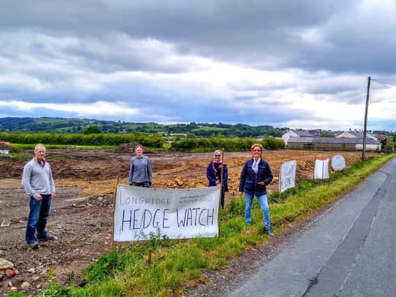 LEG members campaigning  in 2020 to save hedgerows