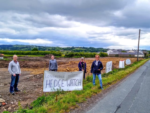 LEG members campaigning in 2020 to save hedgerows