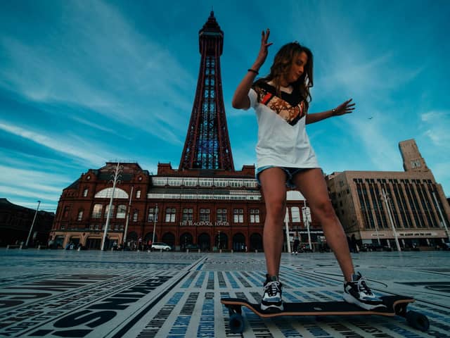 Dianna Garri, Russian travel blogger who stayed at the Somwhere Different digital nomad hotel in Blackpool