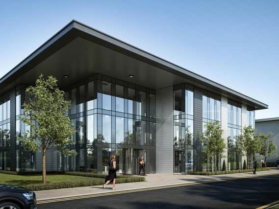 A visual of Titan Business Park commercial units