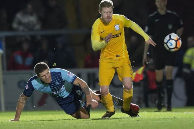 Daryl Horgan in action for PNE in the 5-1 win over Wycombe