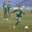 Preston North End striker Emil Riis scores from the penalty spot against Wycombe Wanderers