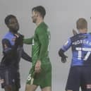 Preston and Wycombe players after the final whistle.