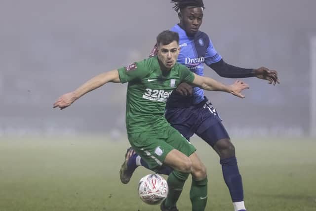 Jayson Molumby on his PNE debut, taking on Wycombe's Admiral Muskwe