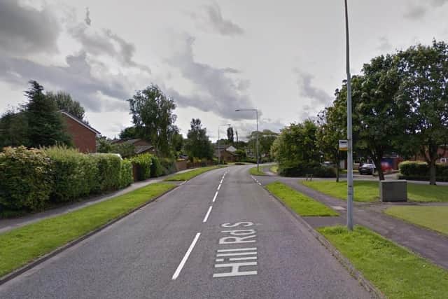 Anthony Rishton was forced to stop his car after a young woman stood motionless in the middle of Hill Road South, Penwortham at around 9pm on Wednesday, January 6. Pic: Google