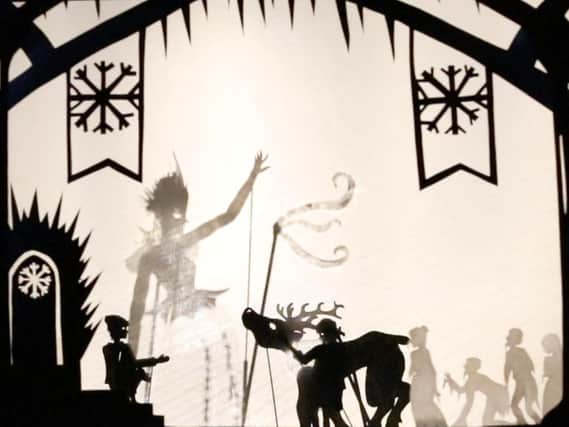 Three Left Feet present a shadow puppet theatrical retelling of Hans Christian Andersen’s The Snow Queen which is available on The Dukes website.