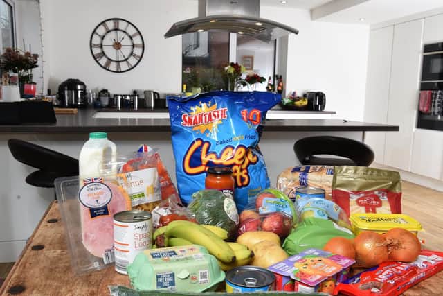 The shopping bought to make at least five lunches for a child