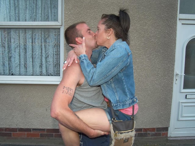 A pair passionately embrace in Blackpool in 2020 (Picture: Garry Cook)