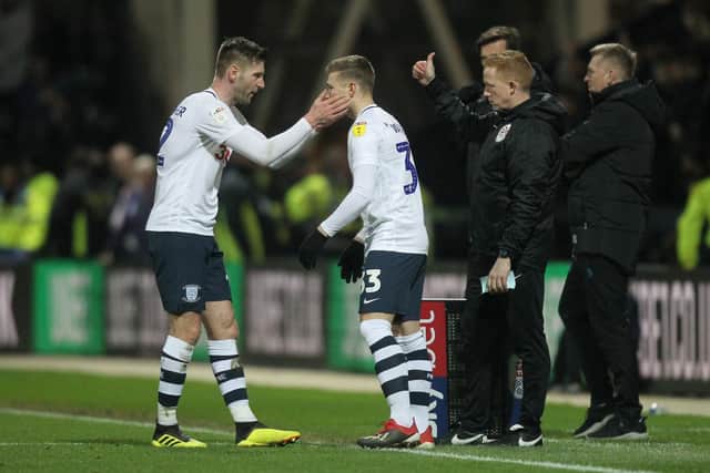 Ethan Walker replaces Paul Gallagher for his PNE debut in December 2018