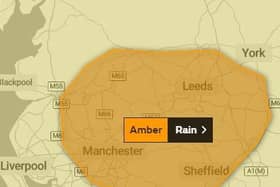 An amber warning of heavy rain for Tuesday and Wednesday