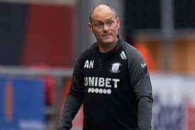 Preston North End manager Alex Neil on the touchline during the defeat to Breisto, City