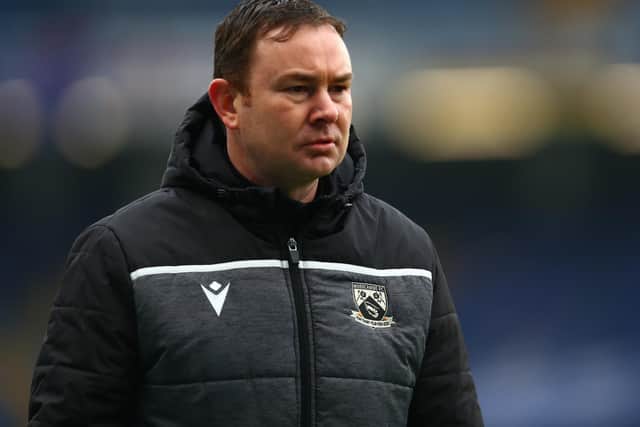 Morecambe manager Derek Adams