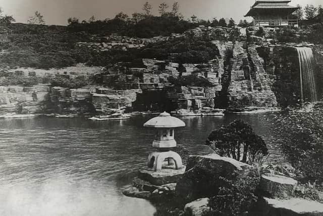 The Japanese Lake at the Rivington Terraced Gardens