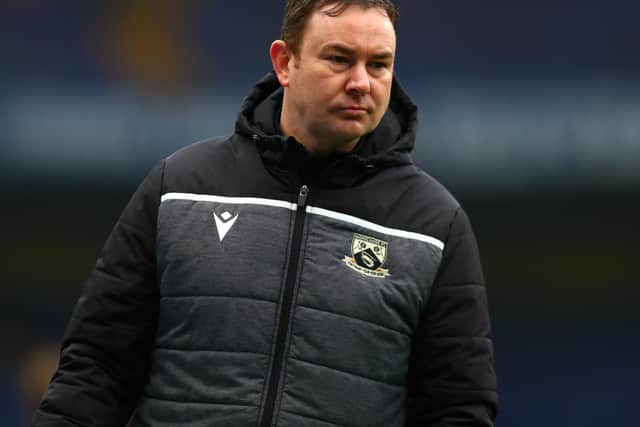 Morecambe manager Derek Adams