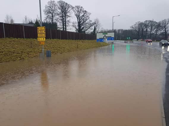 James Towers Way - Broughton bypass - has been closed due to flooding