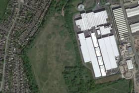 The site of the proposed storage, distribution and industrial development, close to the Lancashire Business Park (image: Google)