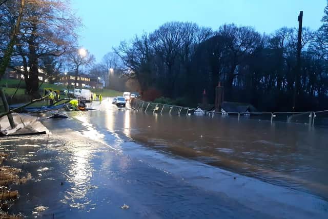 Southport Road, Chorley – where the highway dips just outside Ackhurst Lodge - is expected to remain closed for several days due to severe flooding
