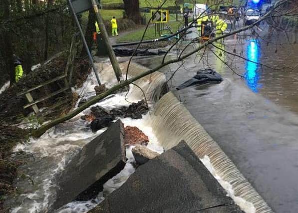 An investigation has revealed that the blockage is being caused by logs that have fallen into the river during tree felling along the River Chor, which is now restricting water flowing through the culvert under Southport Road