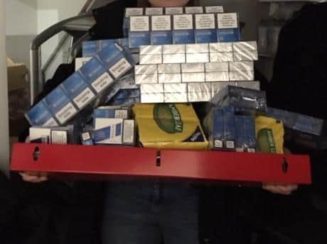 The tobacco haul at the Eeze shop