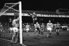Match action from Chorley's 3-0 win over Wolves in 1986