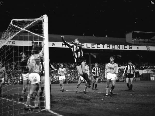 Match action from Chorley's 3-0 win over Wolves in 1986