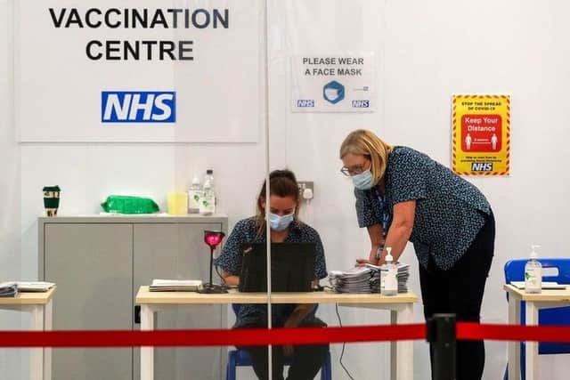 Preston will soon have a mass vaccination centre like this one which has recently opened in Blackburn Cathedral (image: Peter Byrne/PA Wire)