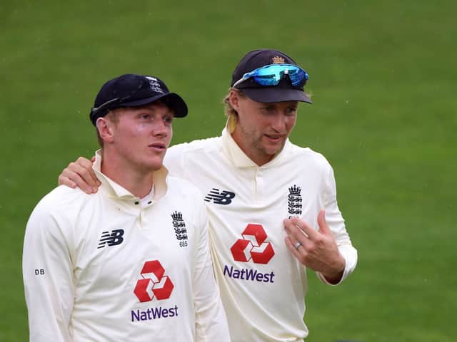 Joe Root (right) with Dom Bess (Credit: Stu Forster NMC Pool PA Wire)