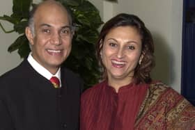 Kirit Pathak with his wife Meena