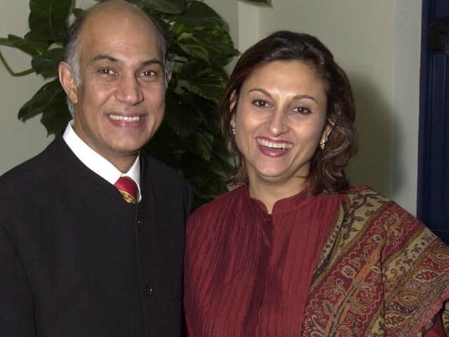 Kirit Pathak with his wife Meena