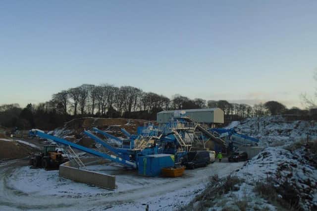 The wash plant being constructed at the site off Common Bank Lane (image: Lancashire County Council)