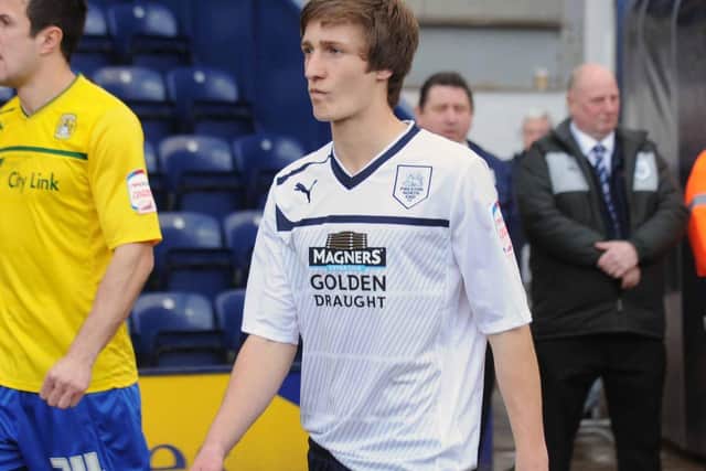 Ben Davies walks out of the tunnel at Deepdale ahead of his Preston North End debut against Coventry in January 2013