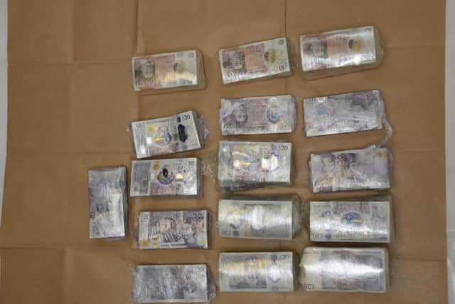 NCA investigators suspect the £100,000 in cash is the proceeds of drug dealing, exploitation and other illegal activity