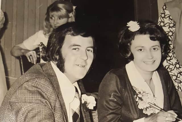 Keith and Kathleen on their wedding day. They were due to celebrate 46 years of marriage in 2021.